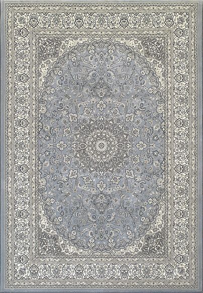 Dynamic Rugs ANCIENT GARDEN 57119-4646 Steel Blue and Cream